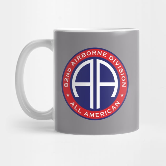 82nd All American Airborne Casual Patch (Round) by TNM Design